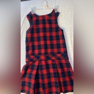 Red and blue PARKER PLAID jumper child’s size 8